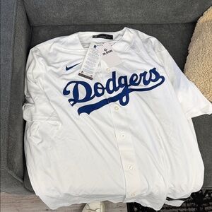 Nike White and Blue Dodgers Jersey otani purchased in Japan